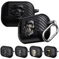 Carbon Fiber Skull Lock Cover for Airpods 1 | 2 - Ktusu