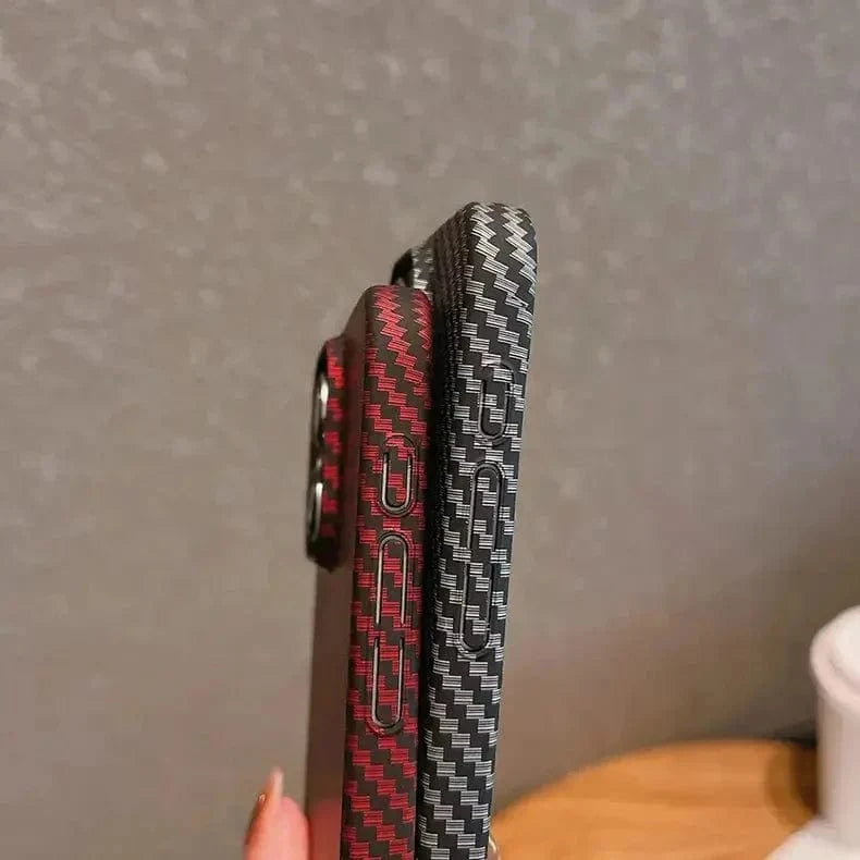 Carbon Fiber Texture Hard Slim Case for iPhone 11 Pro Max - Ktusu