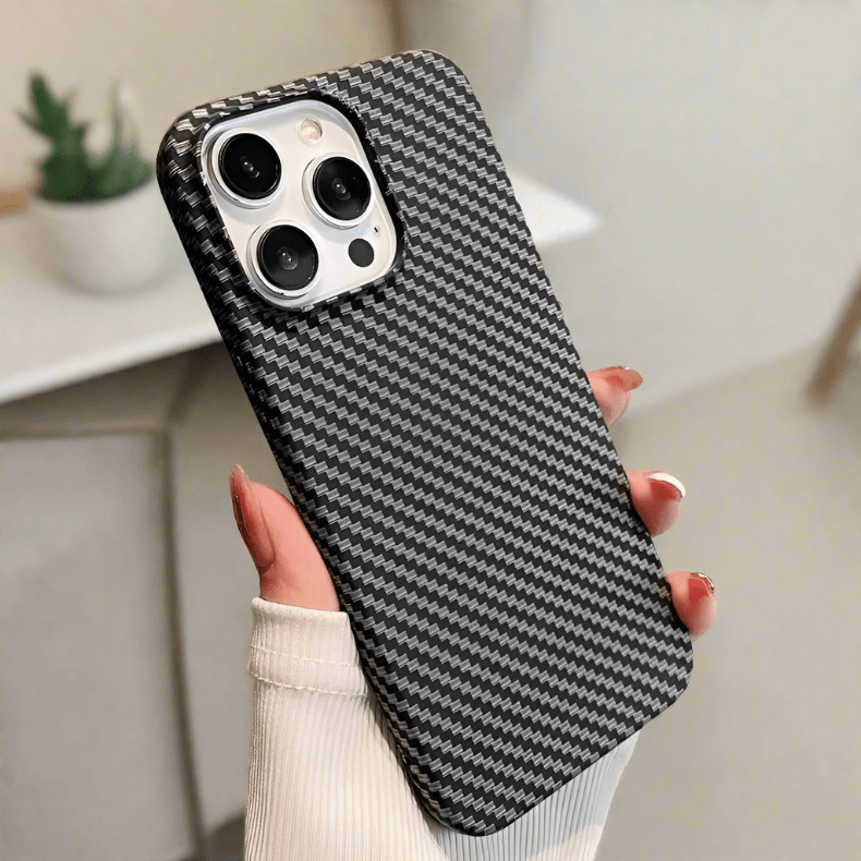 Carbon Fiber Texture Hard Slim Case for iPhone 13 Pro - Ktusu