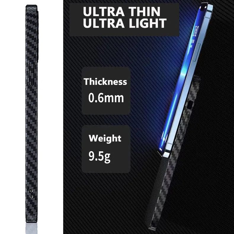 Carbon Fiber Texture Hard Slim Case for iPhone 13 Pro - Ktusu