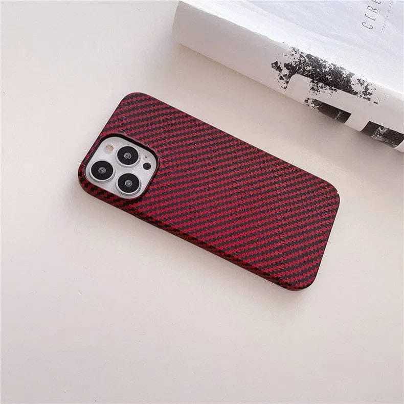 Carbon Fiber Texture Hard Slim Case for iPhone 13 Pro - Ktusu