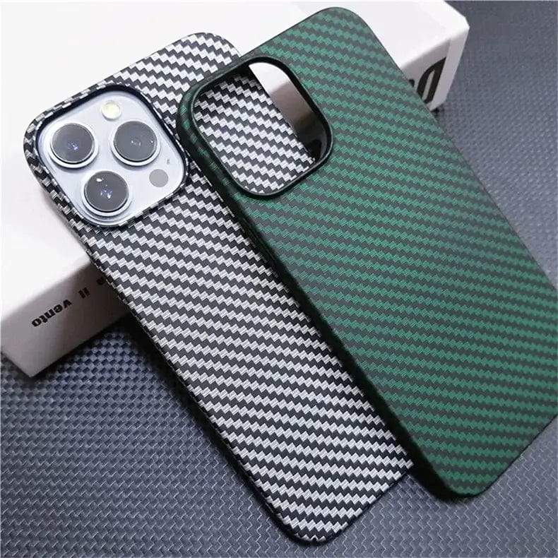 Carbon Fiber Texture Hard Slim Case for iPhone 13 Pro - Ktusu