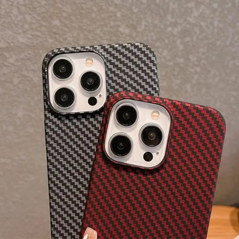 Carbon Fiber Texture Hard Slim Case for iPhone 13 Pro - Ktusu