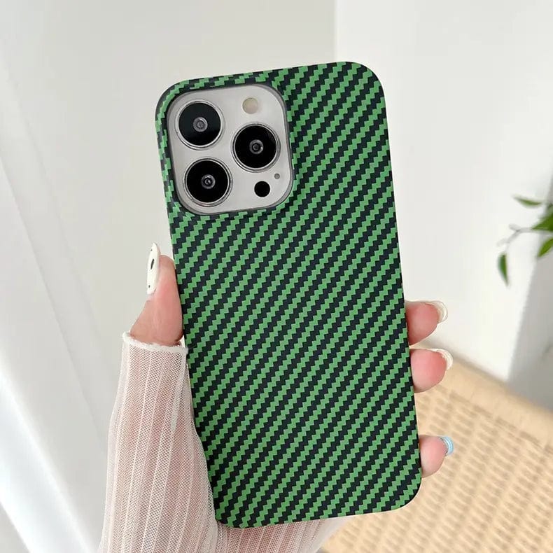 Carbon Fiber Texture Hard Slim Case for iPhone 13 Pro - Ktusu