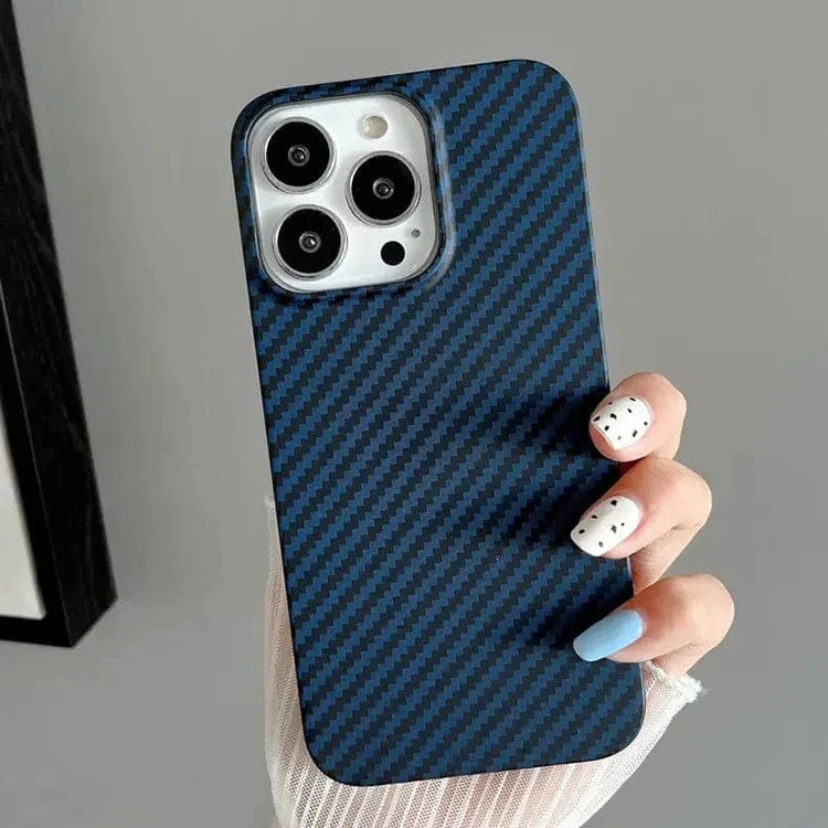 Carbon Fiber Texture Hard Slim Case for iPhone 13 Pro - Ktusu