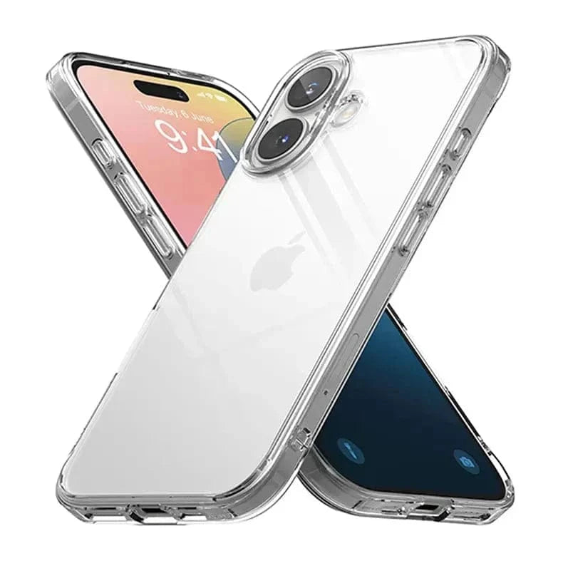 Clear Hard Back Soft Edges Case for iPhone 16 Plus iPhone 16 Plus - Ktusu