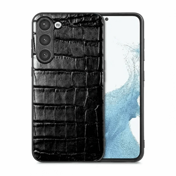 Crocodile PU Leather hard Case for Samsung S23 Plus Samsung S23 Plus / Black - Ktusu