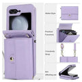 Crossbody Strap PU Leather Case for Samsung Z Flip6 - Ktusu