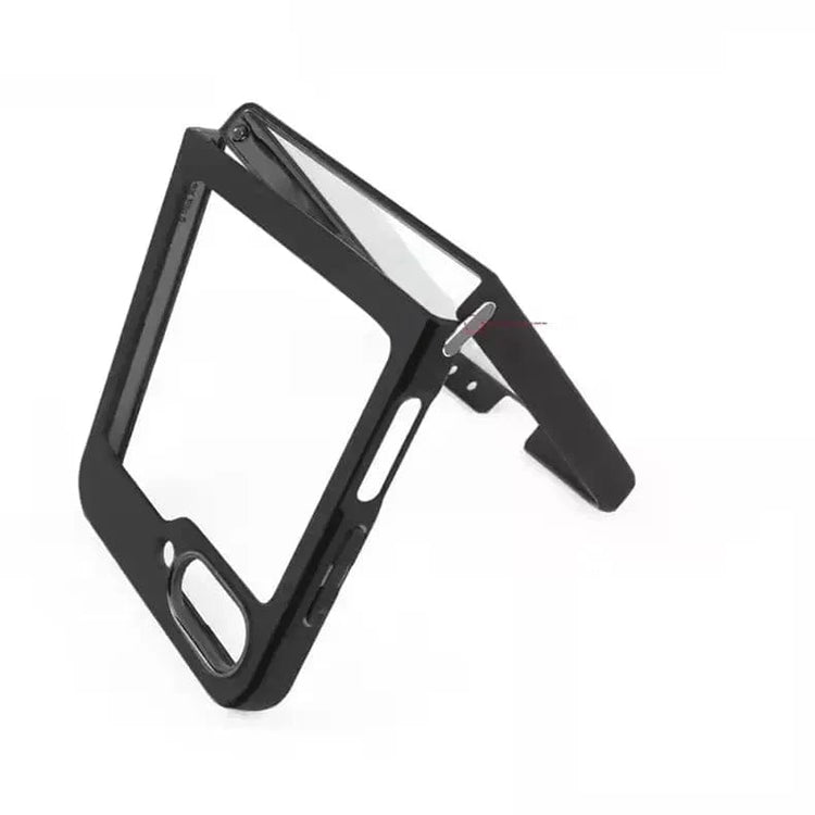 Crystal Clear Glossy Hybrid Matte Bumper Case for Samsung Z Flip5 Samsung Z Flip5 / Black - Ktusu