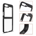 Crystal Clear Glossy Hybrid Matte Bumper Case for Samsung Z Flip6 Samsung Z Flip6 / Black - Ktusu