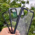 Crystal Clear Glossy Hybrid Matte Bumper Hard Case for Samsung S23 Pro Samsung S23 Pro / Black - Ktusu
