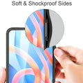 Crystal Clear Hybrid Matte Side Hard Case for OnePlus 12R 5G OnePlus 12R 5G / Black - Ktusu