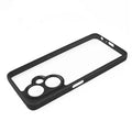 Crystal Clear Hybrid Matte Side Hard Case for OnePlus 12R 5G OnePlus 12R 5G / Black - Ktusu