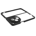 Crystal Clear Hybrid Matte Side Hard Case for OnePlus 12R 5G OnePlus 12R 5G / Black - Ktusu