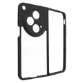 Crystal Clear Hybrid Matte Side Hard Case for OnePlus 12R 5G OnePlus 12R 5G / Black - Ktusu