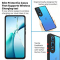 Crystal Clear Hybrid Matte Side Hard Case for OnePlus Nord CE 4 OnePlus Nord CE 4 / Black - Ktusu