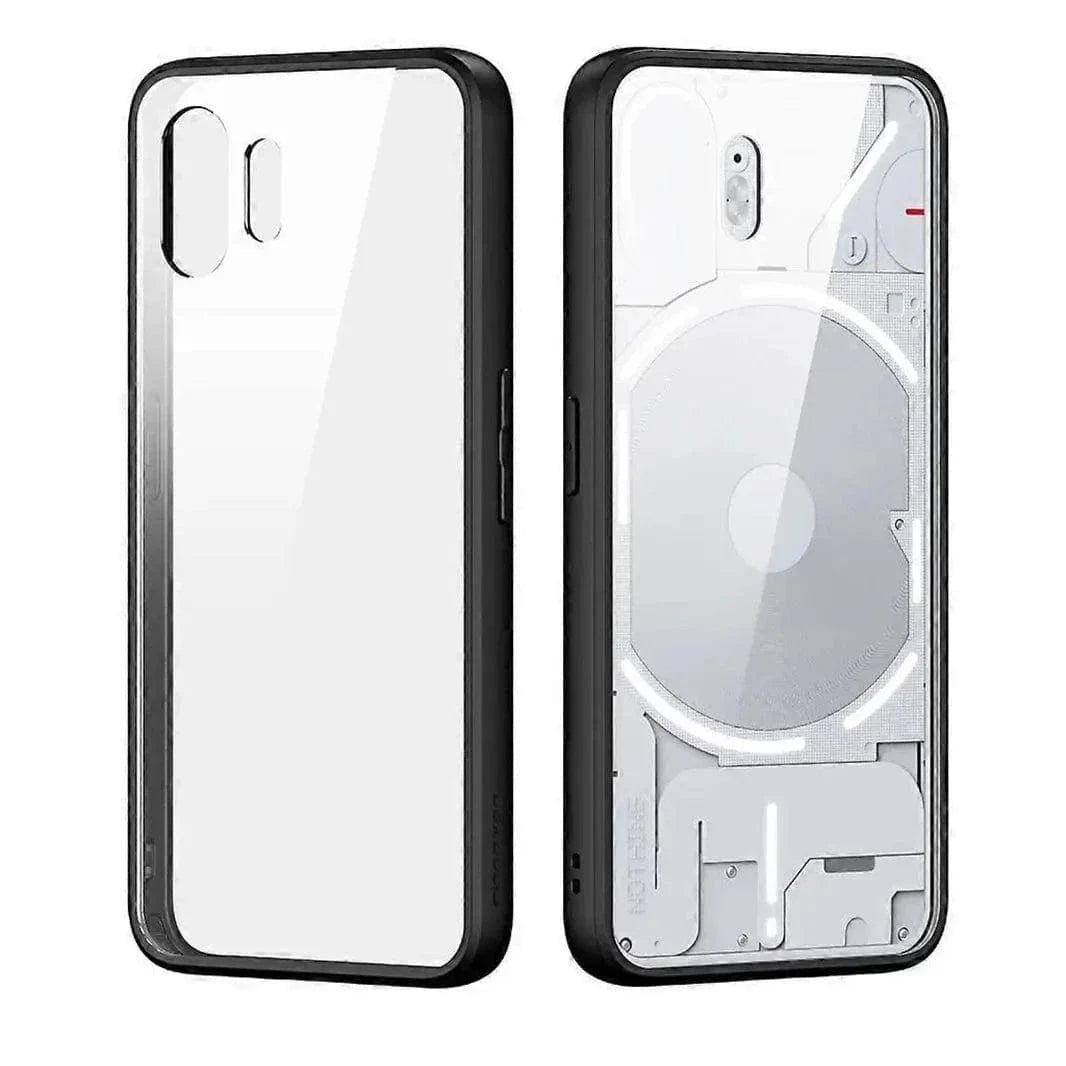 Crystal Clear Matte Bumper Hard Case for Nothing 2 Nothing 2 / Black - Ktusu