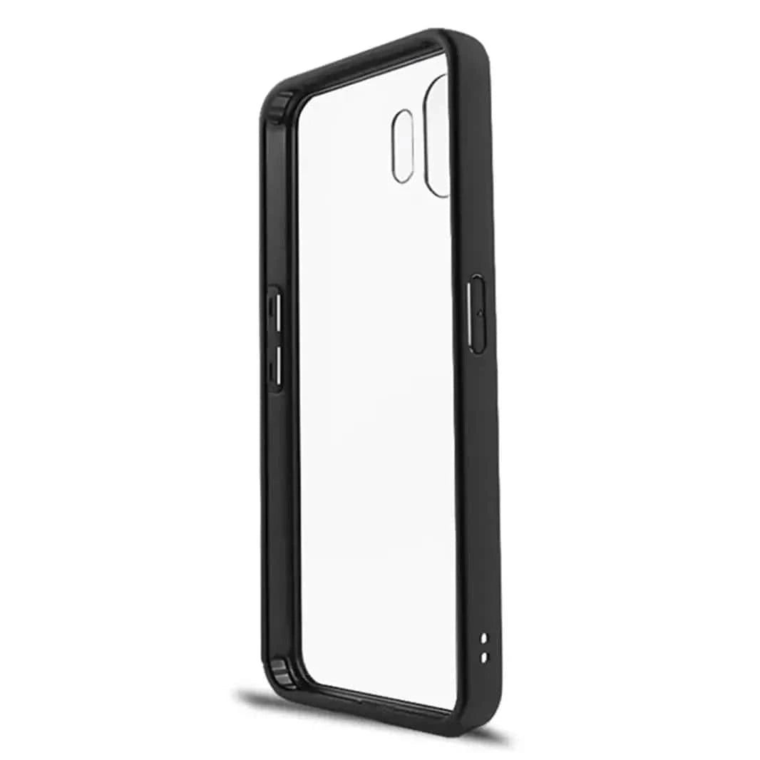 Crystal Clear Matte Bumper Hard Case for Nothing 2 Nothing 2 / Black - Ktusu