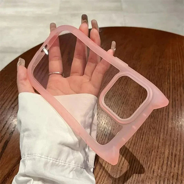 Cute 3D Cat Ears Kitty Soft TPU Case for iPhone 14 Pro iPhone 14 Pro / pink - Ktusu