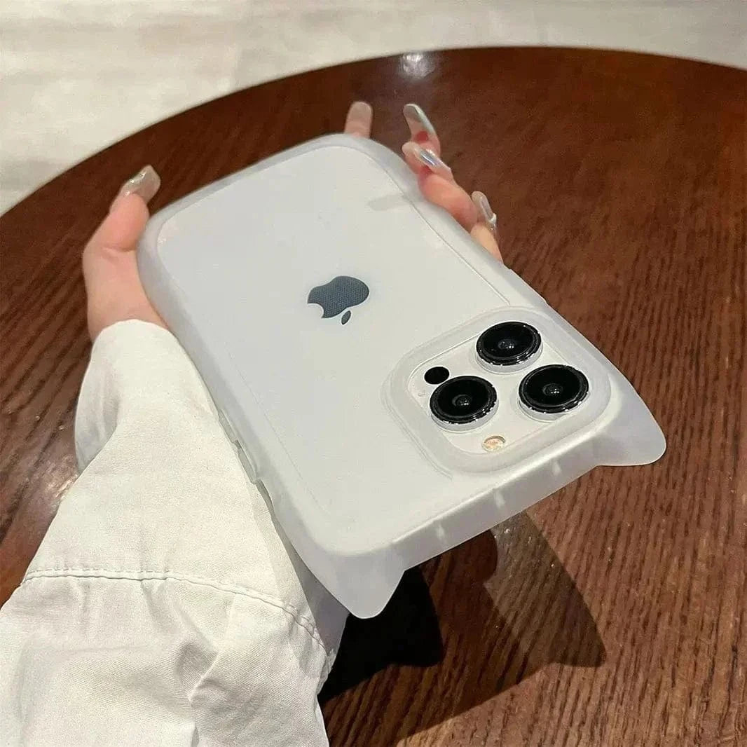 Cute 3D Cat Ears Kitty Soft TPU Case for iPhone 16 Plus - Ktusu
