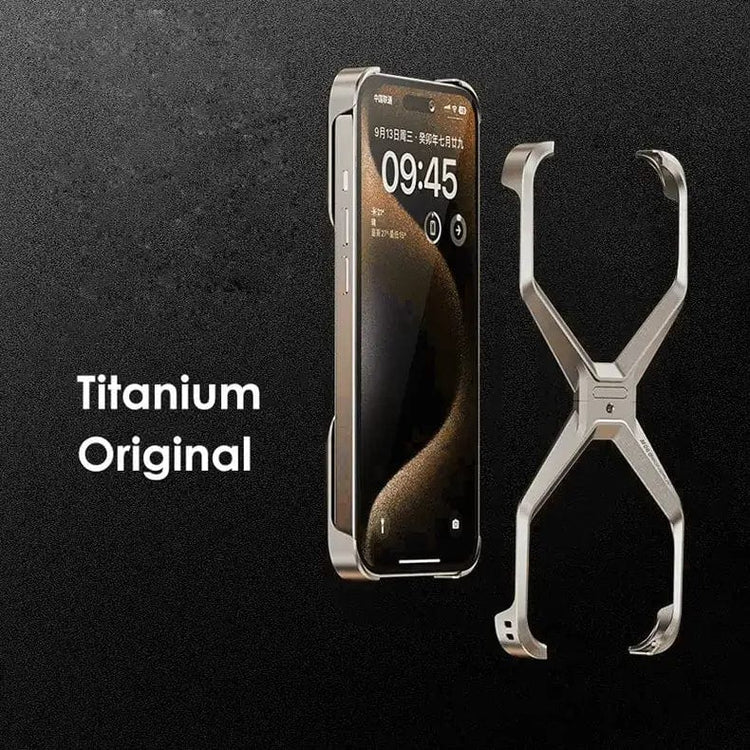 Detachable Metal Cool Alloy Frame Case for iPhone 16 Pro iPhone 16 Pro / Natural Titanium - Ktusu