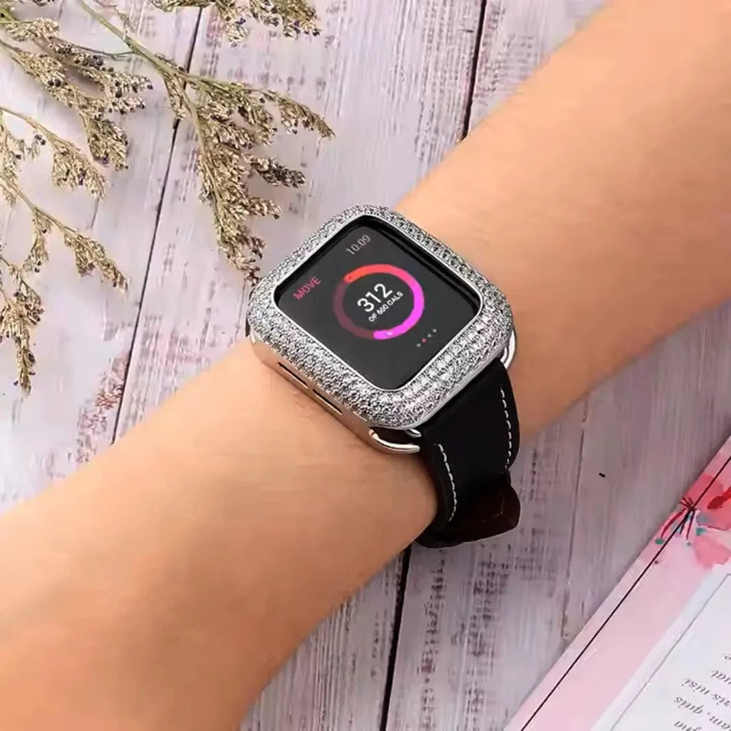 Diamond Bling Metal Bumper for Apple Watch 45mm - Ktusu
