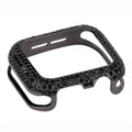 Diamond Bling Metal Bumper for Apple Watch 45mm 45mm / Black - Ktusu