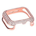Diamond Bling Metal Bumper for Apple Watch 45mm 45mm / Rose gold - Ktusu