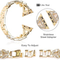Diamond Bling Rhinestone Stainless Steel Band for Apple Watch 38 | 40 | 41 | 42mm S10 - Ktusu