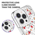 Dried Flowers Glitter Hard Case for iPhone 14 Pro Max - Ktusu