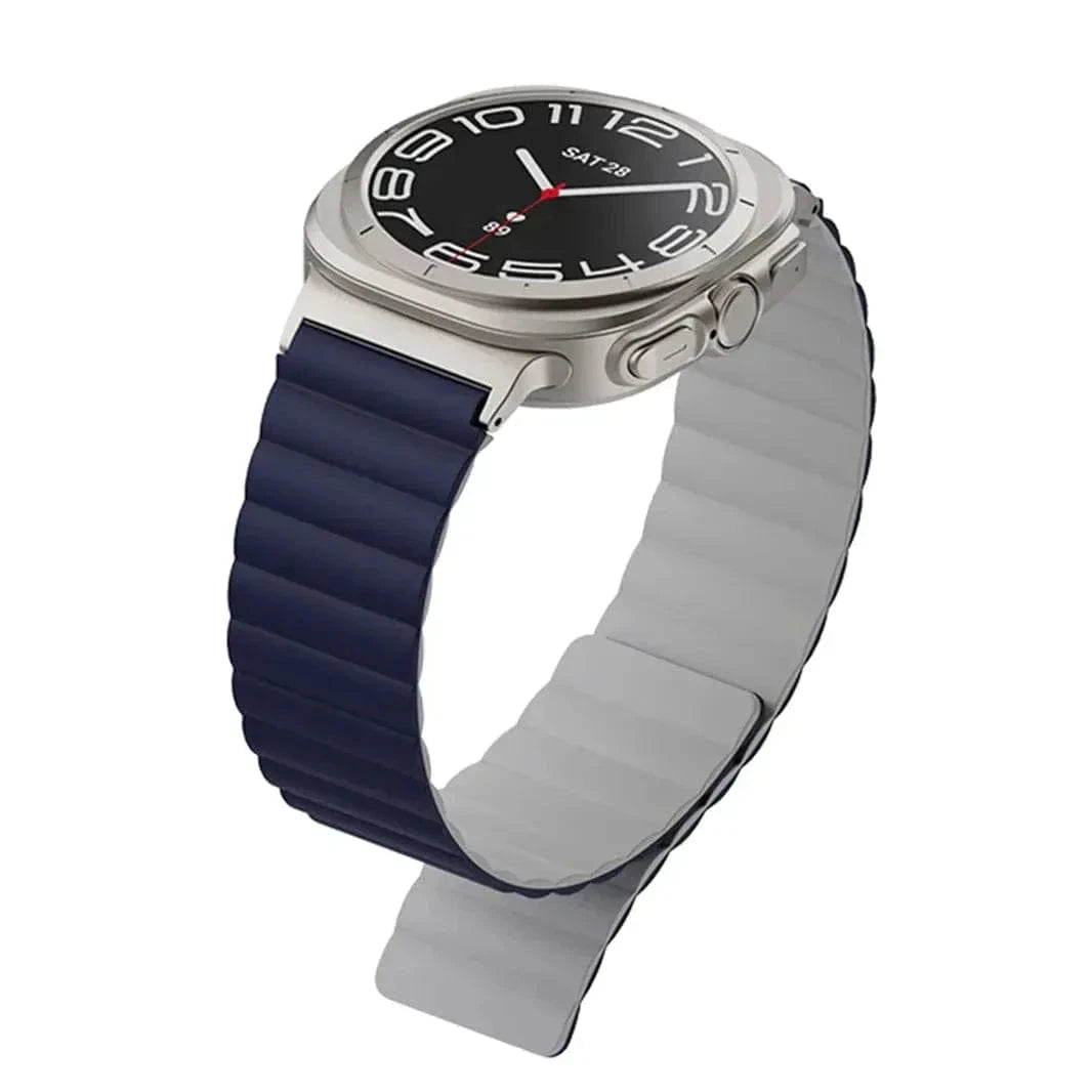 Dual Color Magnetic Silicone Loop for Samsung Watch Ultra 47mm Watch Ultra 47mm / Midnight Blue Grey - Ktusu