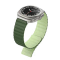 Dual Color Magnetic Silicone Loop for Samsung Watch Ultra 47mm Watch Ultra 47mm / Midnight Green Yellow - Ktusu