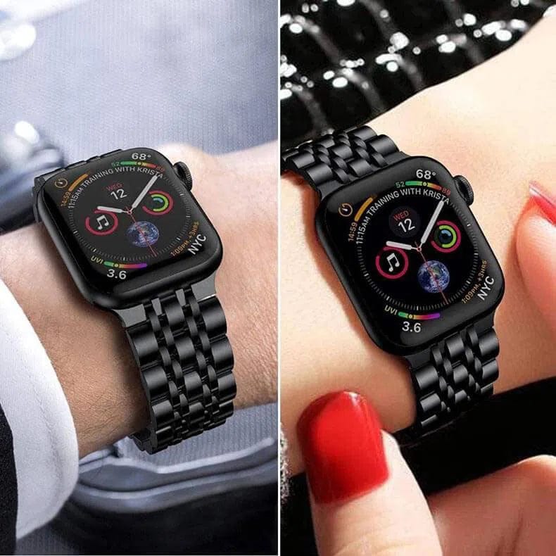 Dual Link Stainless Steel Metal Bracelet Chain for Apple Watch 38 | 40 | 41 | 42mm S10 - Ktusu