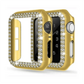 Dual Rhinestone Frame 360 Degree Hard Body Bumper for Apple Watch 41mm - Ktusu
