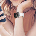 Dual Rhinestone Frame 360 Degree Hard Body Bumper for Apple Watch 41mm - Ktusu