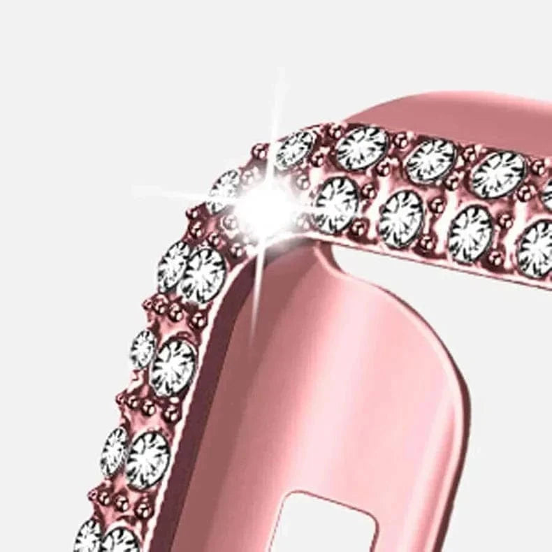 Dual Rhinestone Frame 360 Degree Hard Body Bumper for Apple Watch 41mm - Ktusu