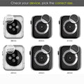 Dual Rhinestone Frame Built-in Glass Screen Protector Hard Cover for Apple Watch 45mm - Ktusu
