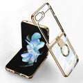 Electroplated fashion phantom with ring Hard Case for Samsung Z Flip6 Samsung Z Flip6 / Gold - Ktusu