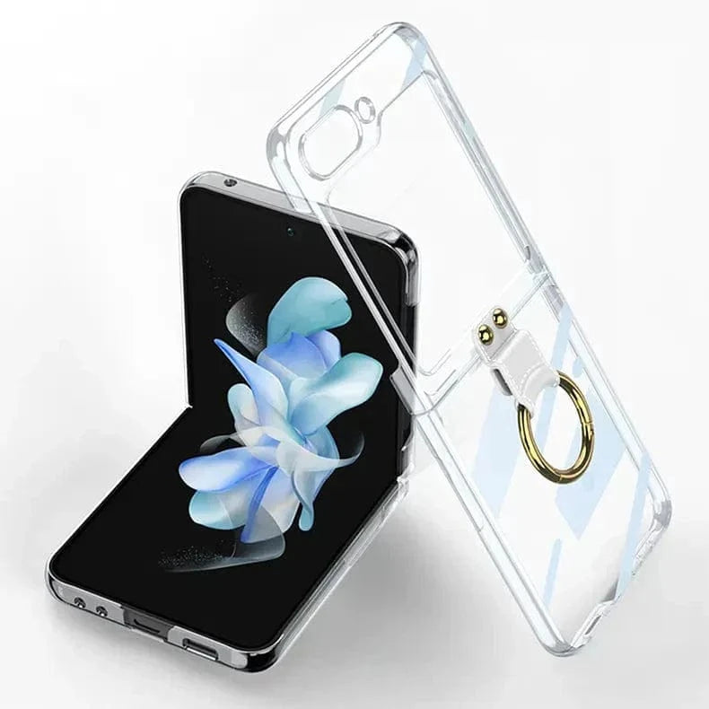 Electroplated fashion phantom with ring Hard Case for Samsung Z Flip6 Samsung Z Flip6 / Transparent - Ktusu