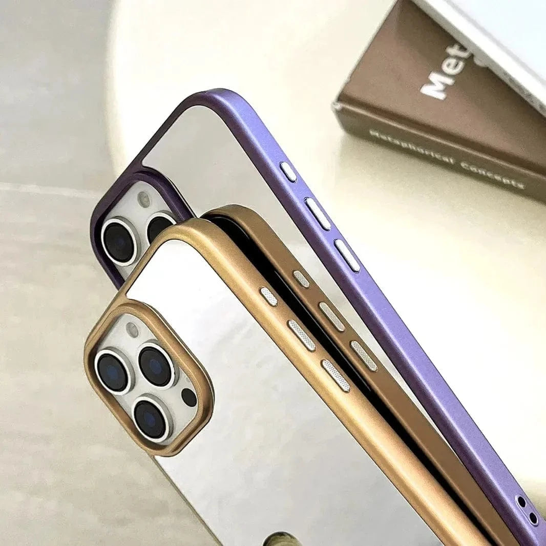 Electroplated Silver Mirror Slim Case for iPhone 14 Pro Max - Ktusu