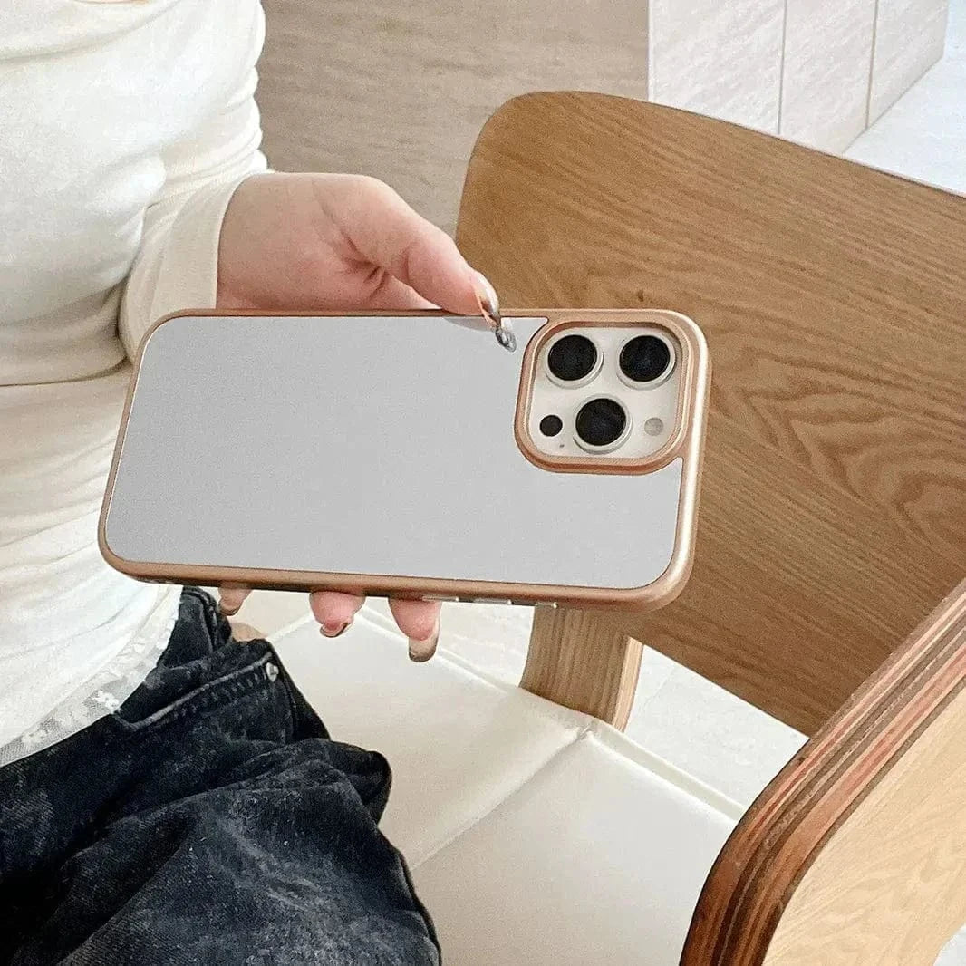 Electroplated Silver Mirror Slim Case for iPhone 14 Pro Max iPhone 14 Pro Max / rose gold - Ktusu