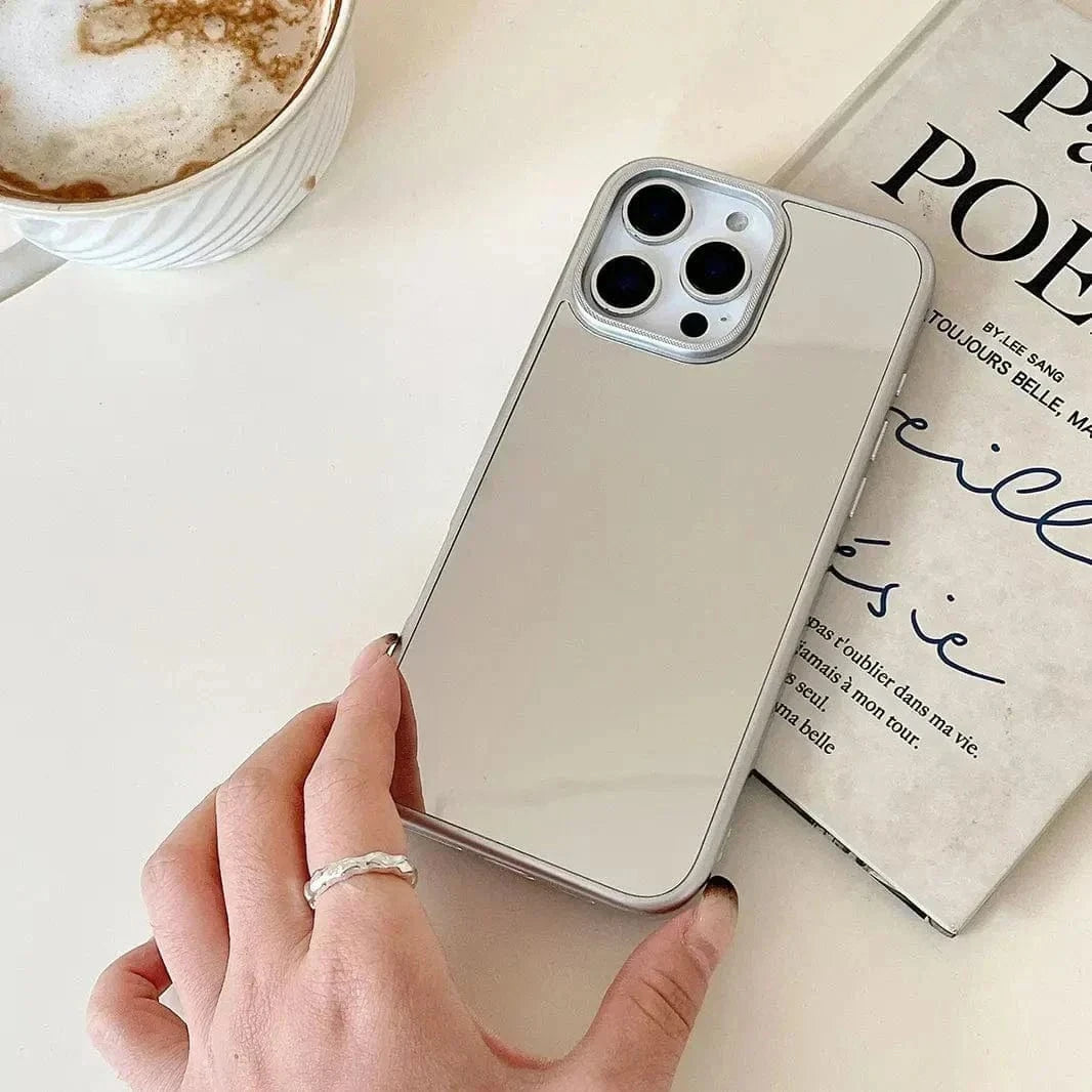 Electroplated Silver Mirror Slim Case for iPhone 14 Pro Max iPhone 14 Pro Max / silver - Ktusu