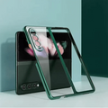 Electroplating Camera Protective Frame Transparent Case for Samsung Z Fold4 Samsung Z Fold4 / Green - Ktusu