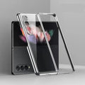 Electroplating Camera Protective Frame Transparent Case for Samsung Z Fold4 Samsung Z Fold4 / Silver - Ktusu