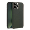 Electroplating Leather Texture TPU Edge Hard Case for iPhone 13 iPhone 13 / Black - Ktusu
