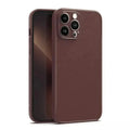 Electroplating Leather Texture TPU Edge Hard Case for iPhone 13 iPhone 13 / Black - Ktusu