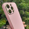 Electroplating Leather Texture TPU Edge Hard Case for iPhone 13 iPhone 13 / Black - Ktusu