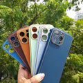 Electroplating Leather Texture TPU Edge Hard Case for iPhone 13 iPhone 13 / Black - Ktusu