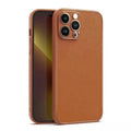 Electroplating Leather Texture TPU Edge Hard Case for iPhone 13 iPhone 13 / Black - Ktusu