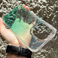 Fashion Bling Glitter Translucent Case for iPhone 15 Pro iPhone 15 Pro / Gradient Green - Ktusu